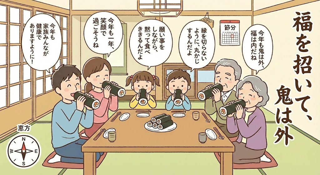 節分の恵方巻イメージ