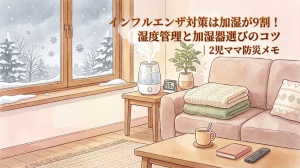 インフルエンザ対策は加湿が9割！湿度管理と加湿器選びのコツ｜2児ママ防災メモ