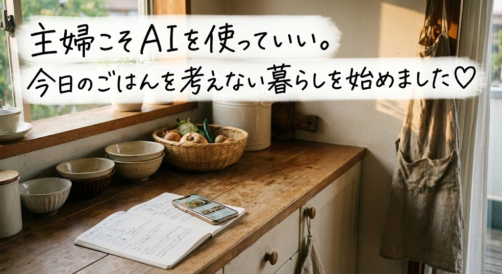 主婦こそAIを使っていい。今日のごはんを考えない暮らしを始めました♡