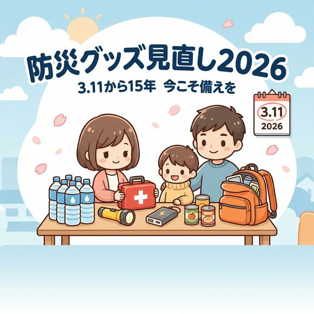 【防災グッズ見直し2026】3.11から15年｜主婦が本気で備えた非常持ち出し袋の中身＆最新おすすめ