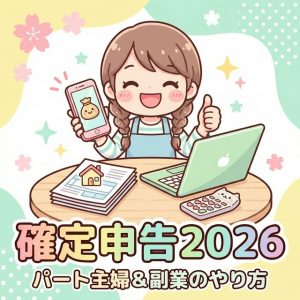 【2026年版】パート主婦の確定申告やり方ガイド｜副業「20万円の壁」とスマホ申告