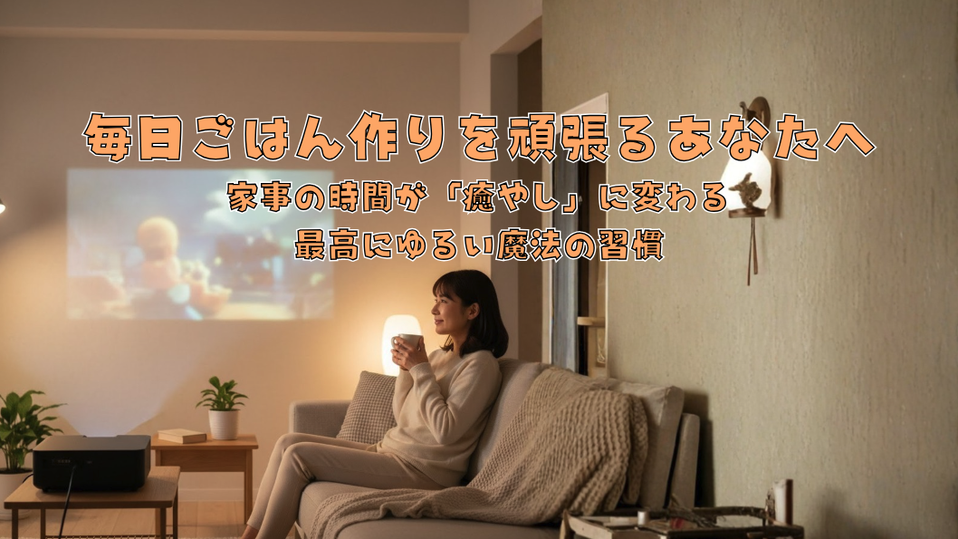 毎日ごはん作りを頑張るあなたへ。家事の時間が「癒やし」に変わる、最高にゆるい魔法の習慣